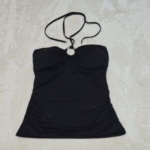 MICHAEL Michael Kors Black Tankini Halter Top